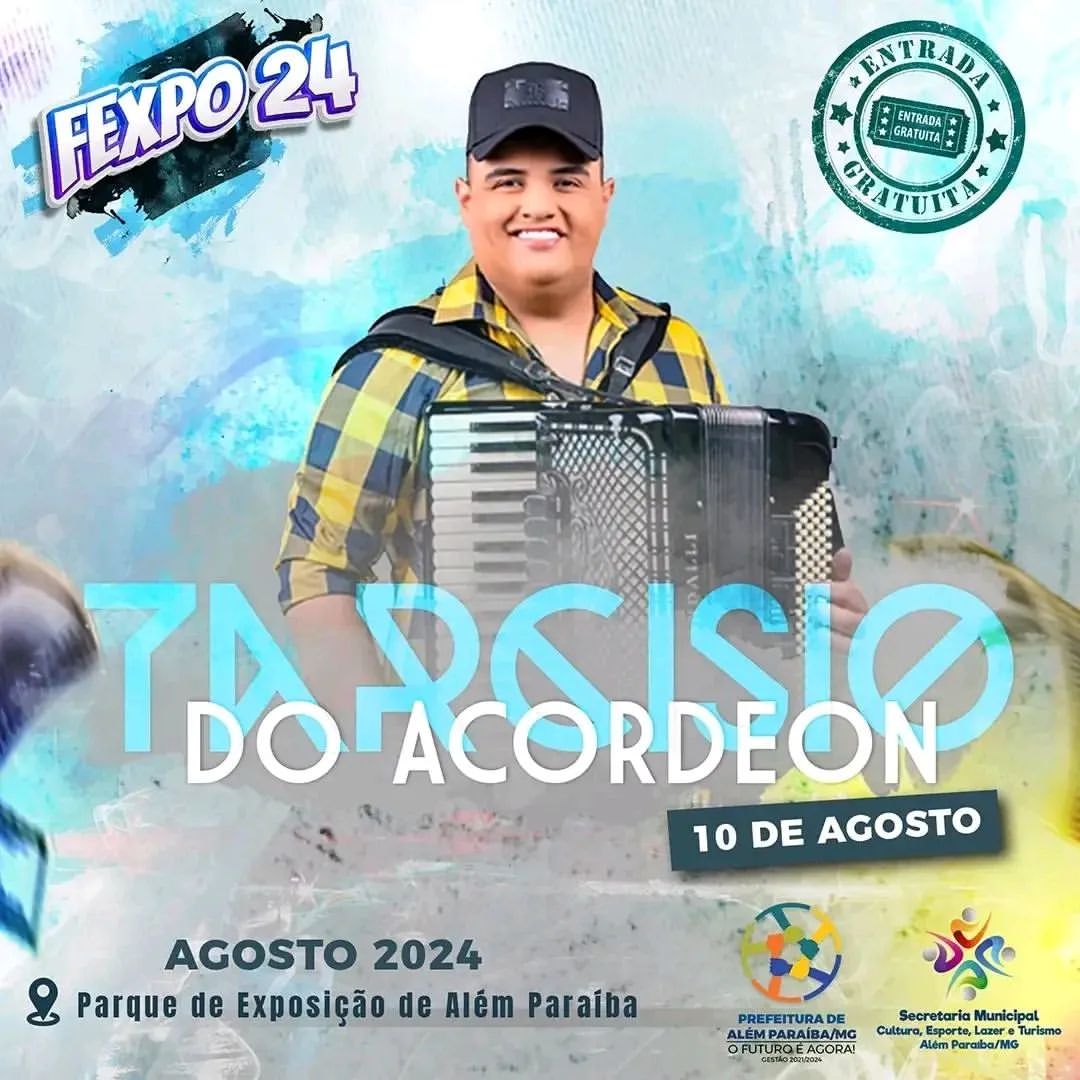 Tarcísio do Acordeon na Fexpo 2024: Show Imperdível em 10 de Agosto!