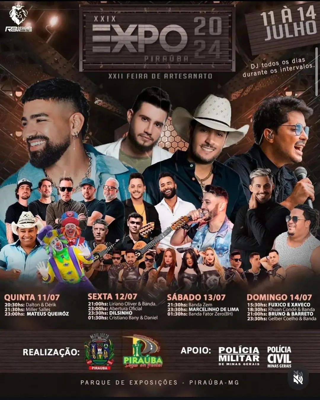 Programação completa Expo Piraúba Mg 2024