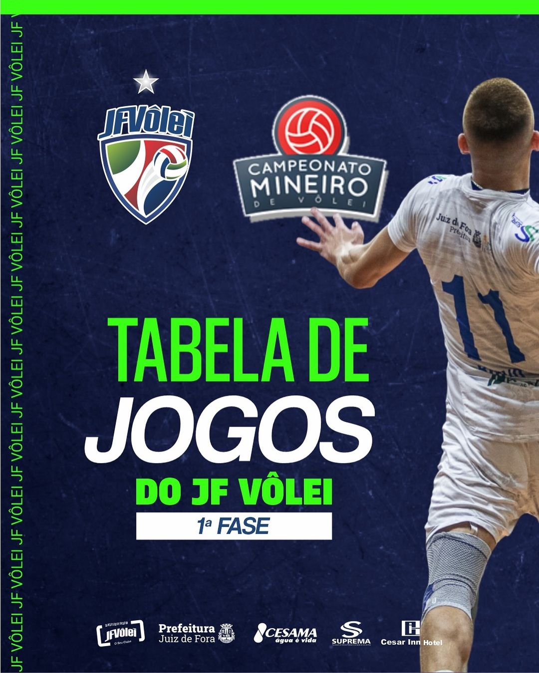 JF Vôlei anuncia Tabela de Jogos do campeonato mineiro