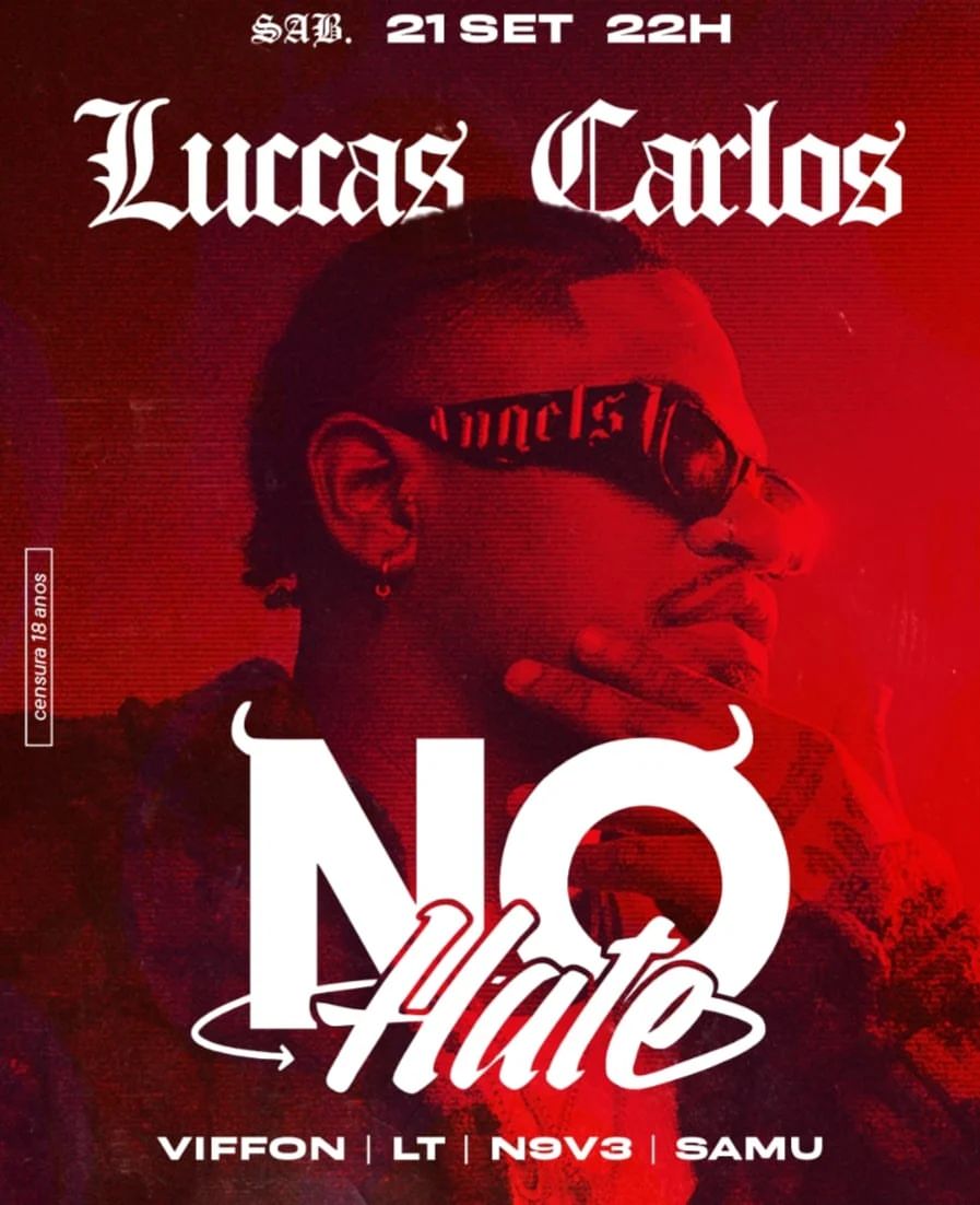 No Hate Luccas Carlos no Cultural Bar em Juiz De Fora