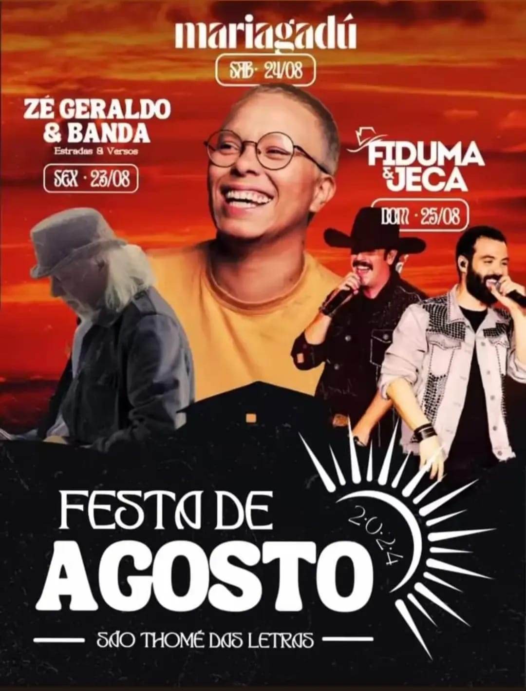 Festa de Agosto São Thome das letras 2024