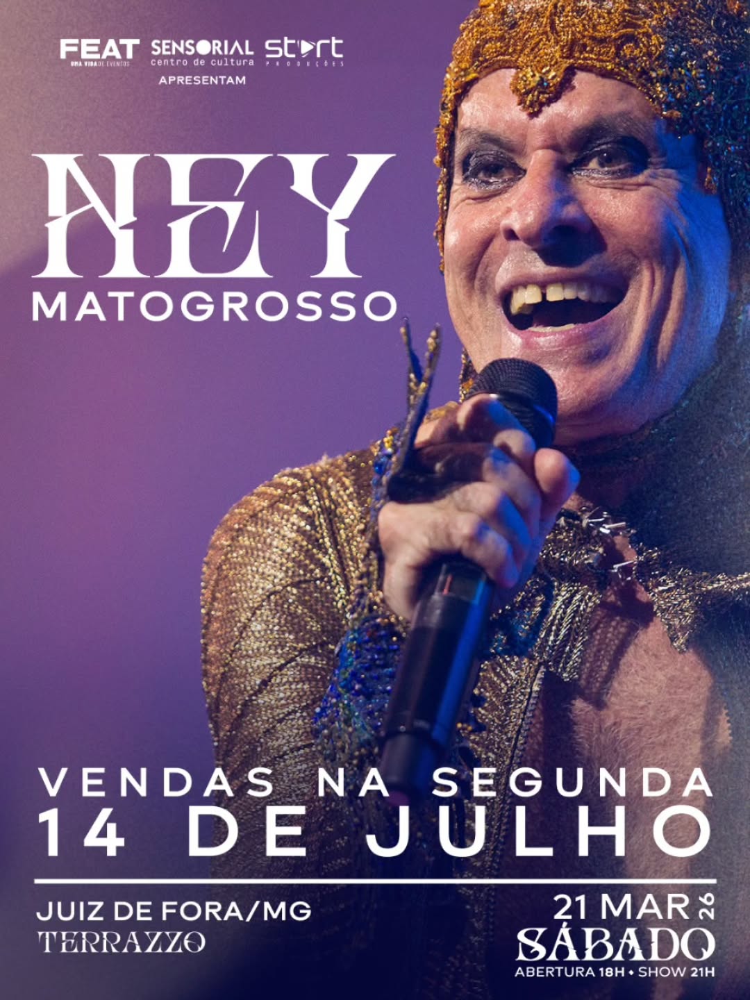 Ney MatoGrosso em Juiz De Fora 2026