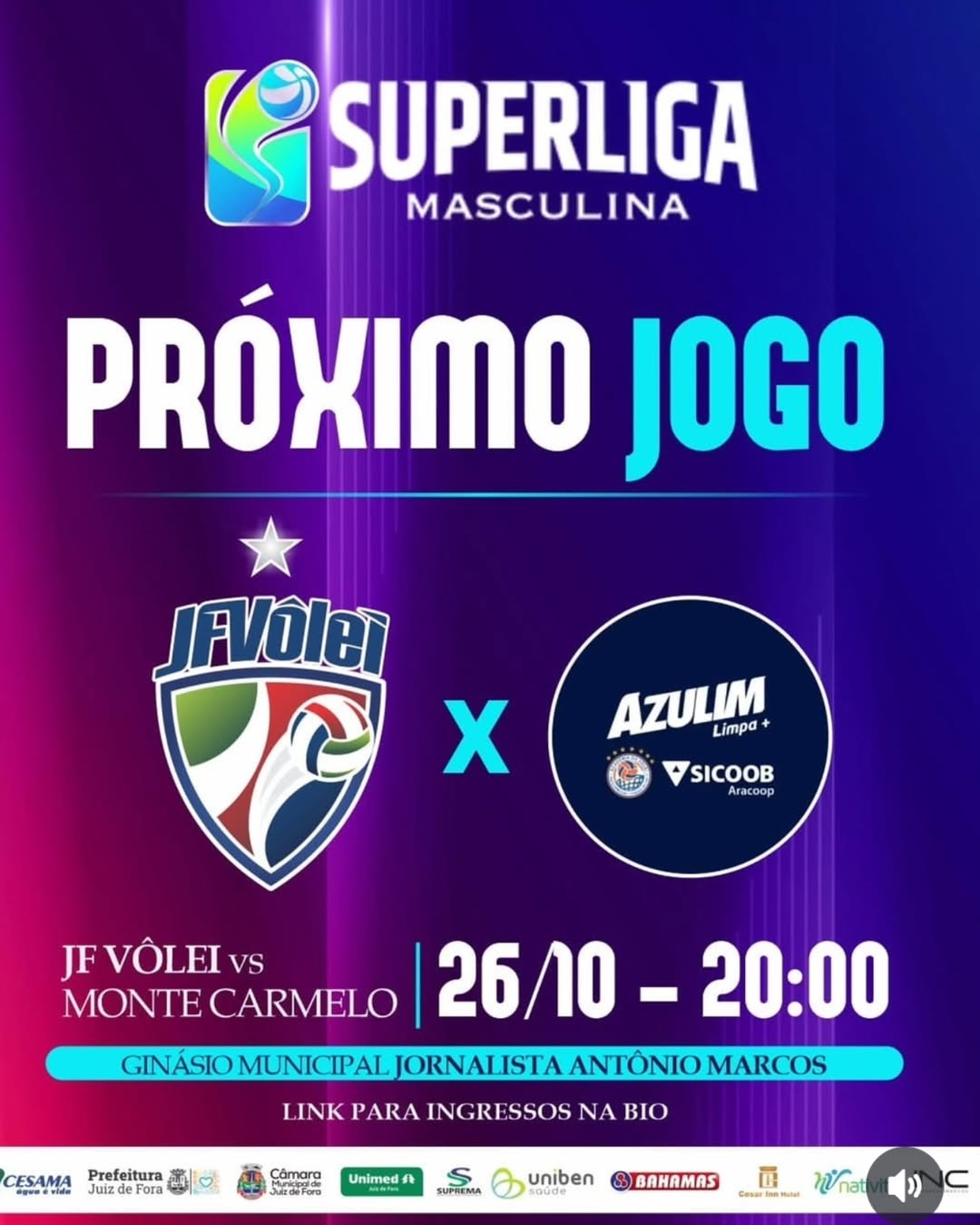 Proximos jogos do TUPI FC E JFVOLEI em Juiz De Fora