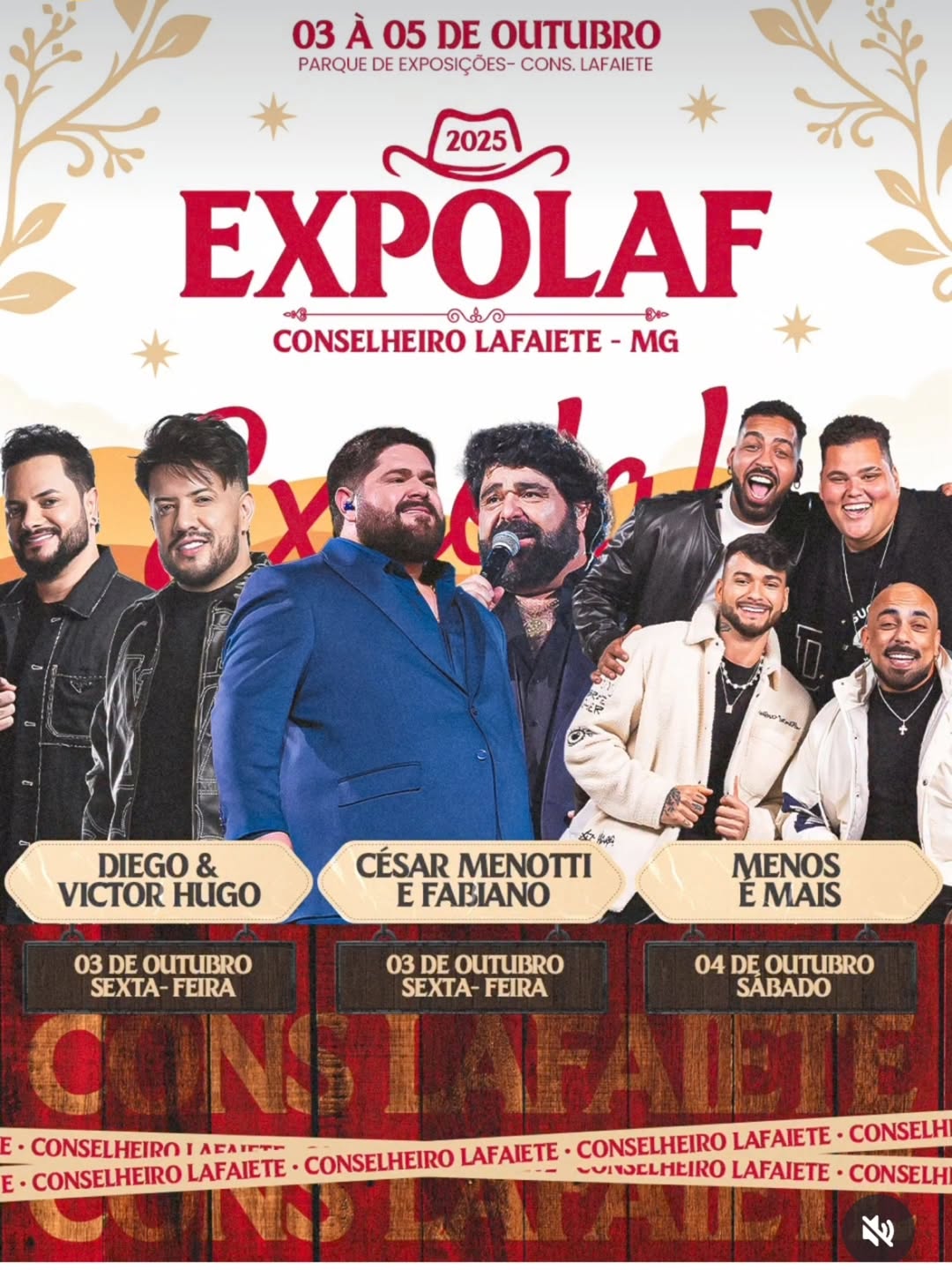 EXPOLAF 2025 Conselheiro Lafaeite MG
