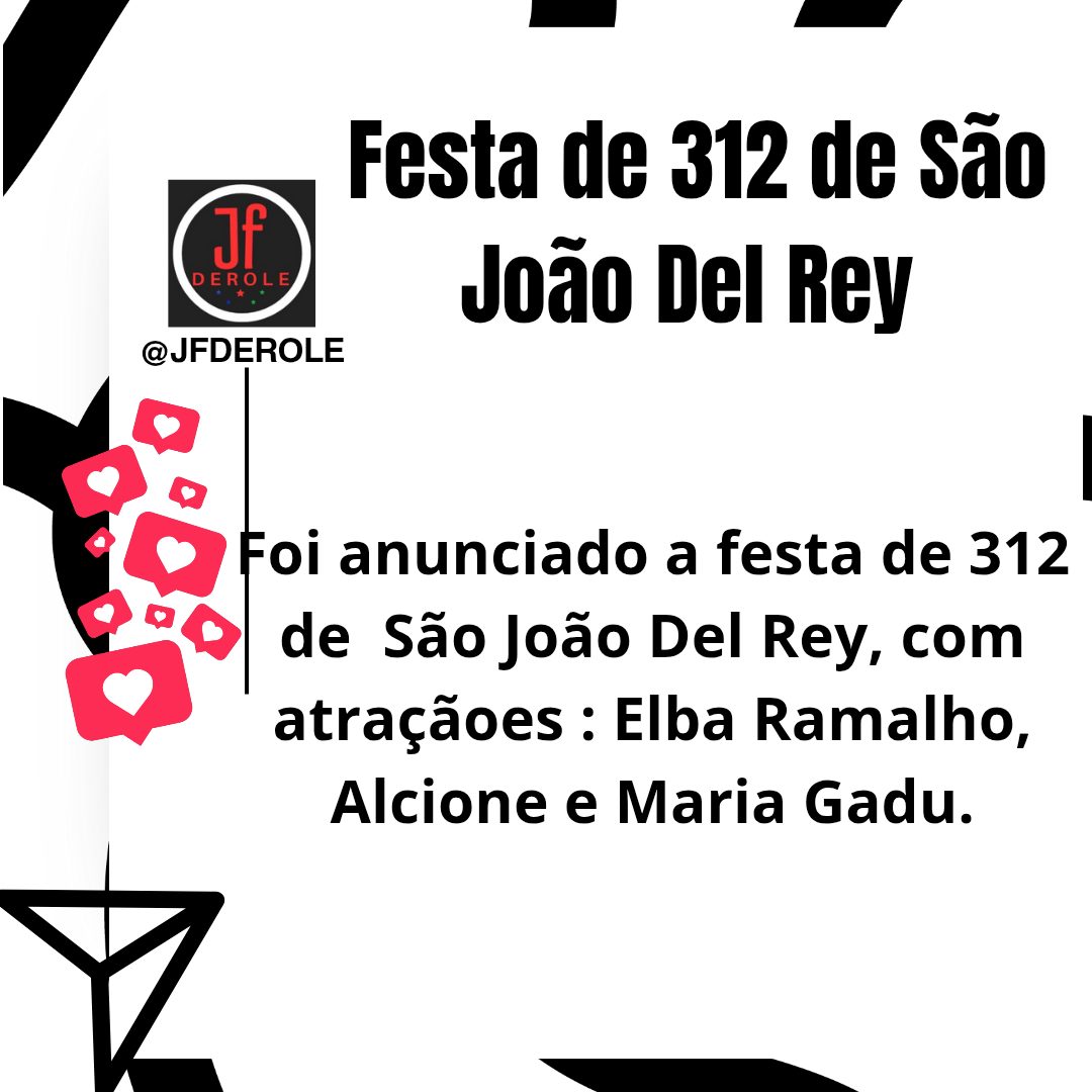 Programação Festa de 312 anos de são João Del Rey
