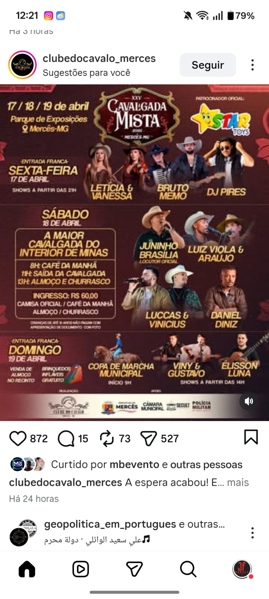 Cavalgada Mista em Mercês MG