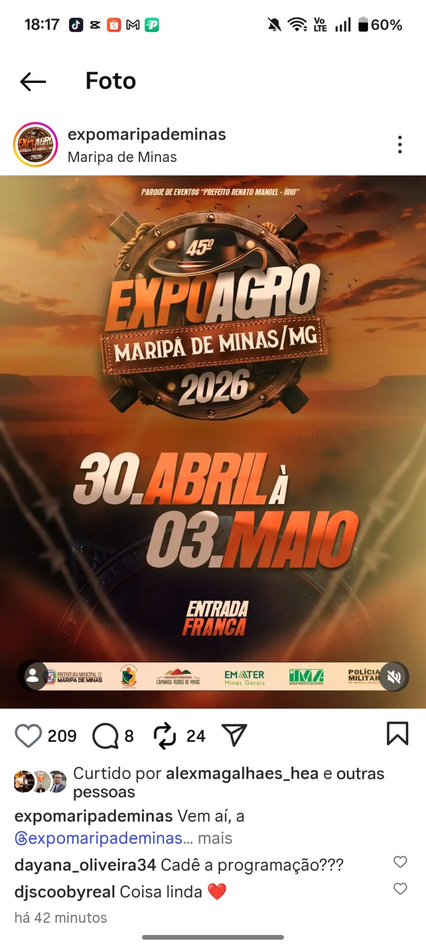 ExpoAgro Maripá de Minas 2026